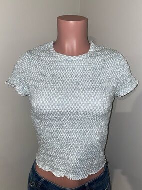 American Eagle Outfitters AE Smocked Hey Baby Tee. Large